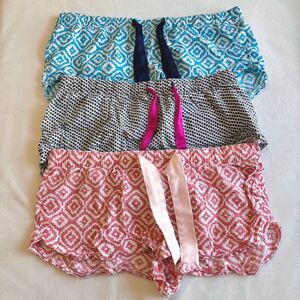 Flowy Patterned Pajama Shorts 3-Pack
